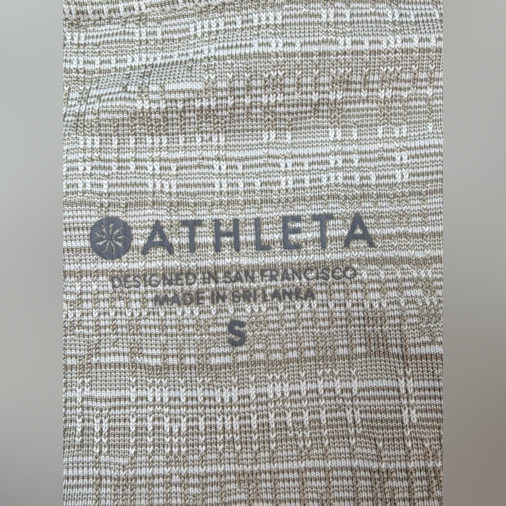 Athleta Chaturanga 7/8 Tight High Rise Jacquard Textured Legging in Quail Size S - Picture 6 of 12